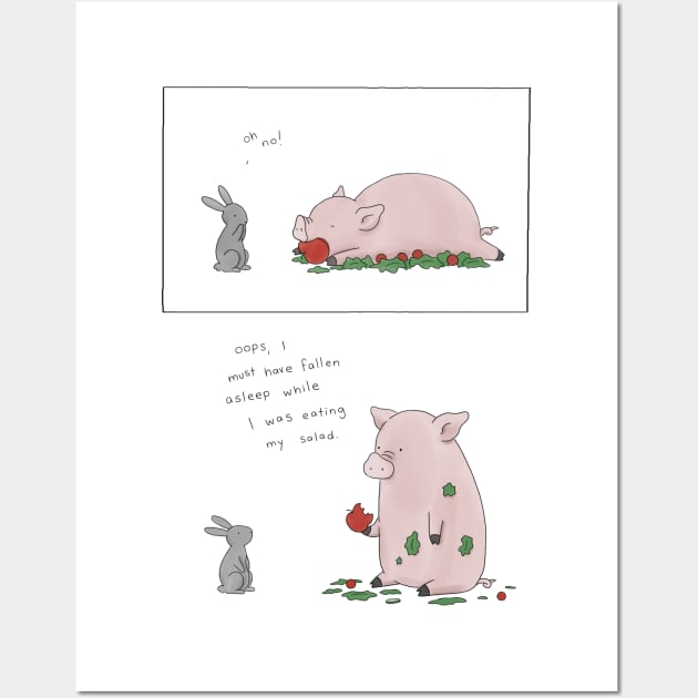 Pig Salad Wall Art by Liz Climo